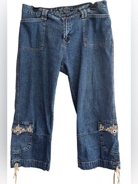 Ethyl Jean Capri Sz 10 Cargo Casual